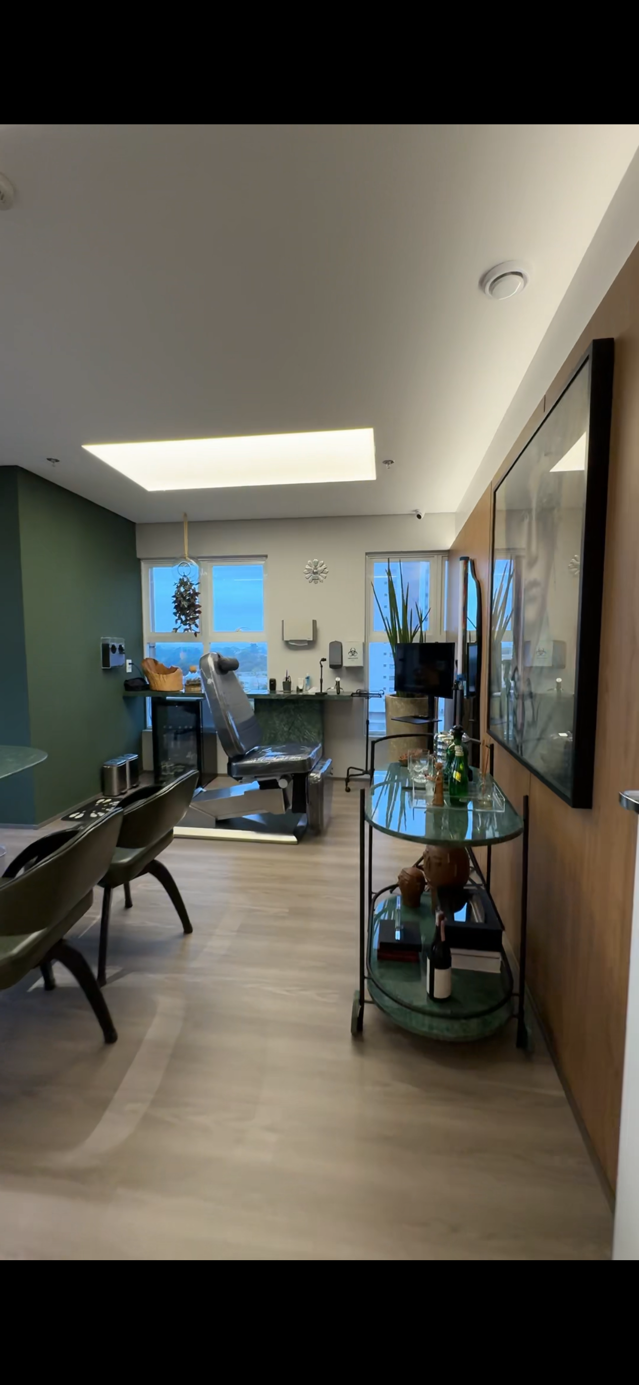 Sala de procedimentos da clínica
